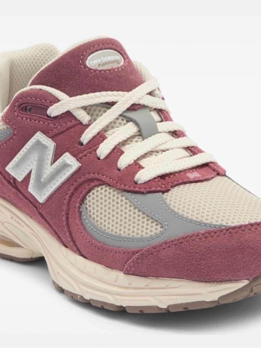 New Balance Rose Pink and Cream Suede-Trim Sneakers